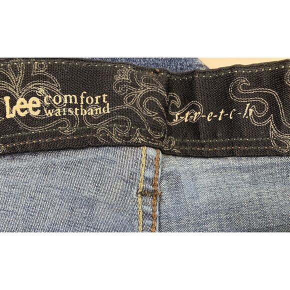 Lee Jeans Womens 14 Short Comfort Waistband Medium Wash Denim Stretch Straight - Picture 3 of 11
